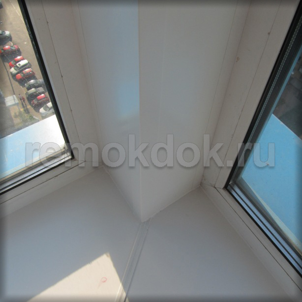 пластиковые откосы на эркерное окно