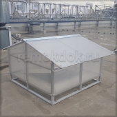 ТРЦ Азовский. Изготовление навеса и установка автоматики на люки дымоудаления